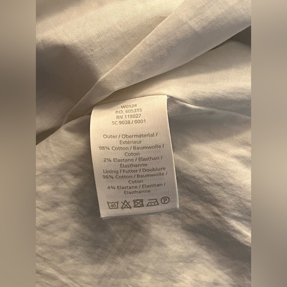 Boden Sierra Primrose White Navy Blue Floral Polka Dot Knee Length Dress Sz 10 - Picture 9 of 9